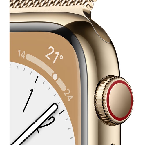 Refurbished - Apple Watch Series 8 (GPS + Cellular) 45mm Gold Stainless Steel Case (no band)