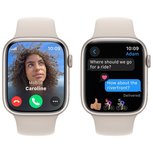 Apple Watch Series 9 (GPS + Cellular) 45mm Starlight Aluminum Case (no band) by APPLE - Open Box condition - Image 5