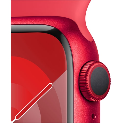 Apple Watch Series 9 (GPS) 41mm (PRODUCT)RED Aluminum Case (no band) by APPLE - Refurbished condition - Image 4