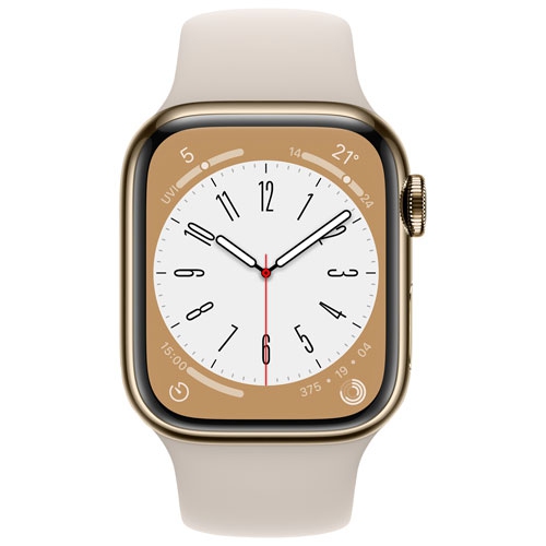 Apple Watch Series 8 (GPS + Cellular) 41mm Gold Stainless Steel Case (no band) by APPLE - Refurbished condition - Image 3
