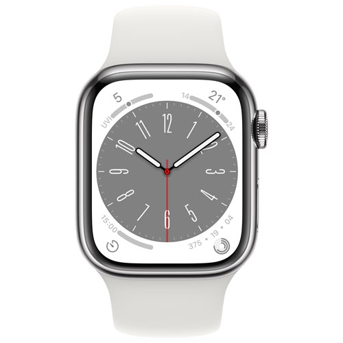 Apple Watch Series 8 (GPS + Cellular) 41mm Silver Stainless Steel Case (no band) by APPLE - Refurbished condition - Image 3