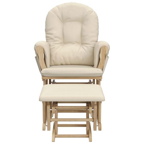 Ensemble avec fauteuil coulissant et pouf Hoop de Storkcraft - Naturel/Beige