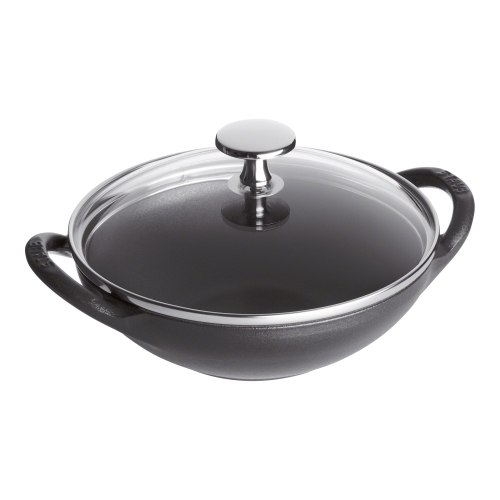 STAUB Specialities 16 cm / 6.5 inch Cast Iron Wok, Black