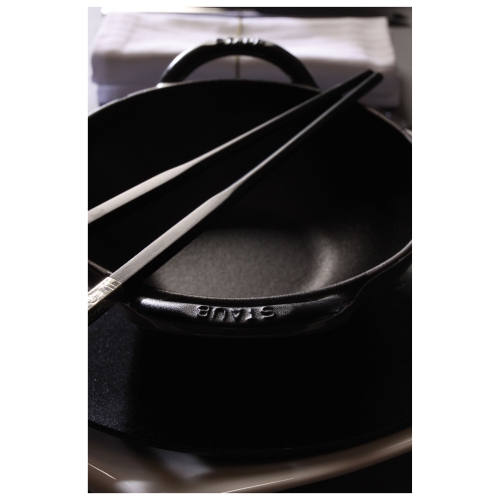 STAUB Specialities 16 cm / 6.5 inch Cast Iron Mini Wok, Black