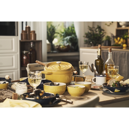 STAUB – Cocotte ronde en fonte La Cocotte 6,75 L, citron