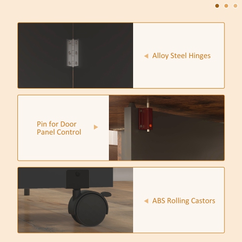 Table pliante de HOMCOM avec tiroir et tablettes de rangement, table à abattant peu encombrante pour la cuisine, salle à manger, salon, brun rustique