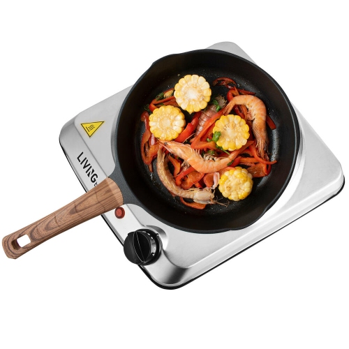 1000W Electric Hot Plate, 5 Level Temperature Countertop Infrared Single Burner fit for All Type of Cookware and Safe