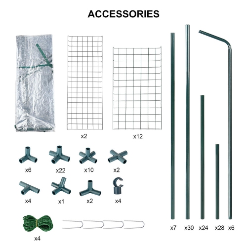 4.7x4.7x6.4 ft Large Greenhouse, 3 Tiers Steel Frame Sturdy Green House with PVC Cover Roll Up Zipper Door for Lawn Garden Outdoor Growing