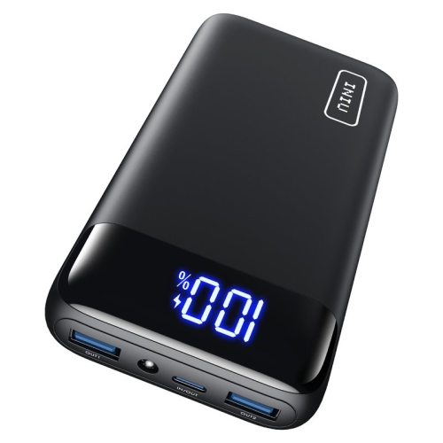 INIU Power Bank 20000 mAh 22.5W Fast Charging Portable Charger USB C in & out Battery Pack with LED Display for iPhone, Samsung, and More - Black