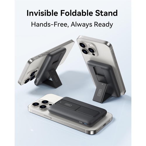 Chargeur de téléphone portable 20 W sans fil 5500 mAh chargeur de batterie USB C in & Out compatible avec les séries iPhone 15/14/13/12