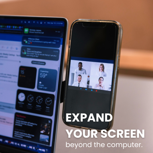 Support de téléphone SideEye de TechLok | double écran avec support magnétique pour téléphone intelligent | compatible avec tout type de portable et