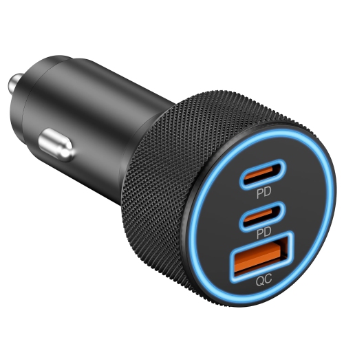 Powerful 3-Port USB C Car Charger: 67W Dual USB-C & USB-A PD/QC Fast Charging Adapter for iPhone 15/13/12/11/Pro Max, Samsung Galaxy S24/S23/S22/Ultr