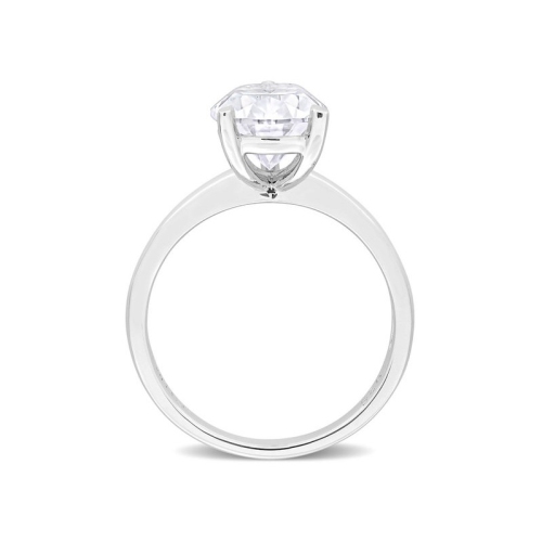 3.00 Carat Lab-Created Pear-Cut Moissanite Engagement Ring in Sterling Silver