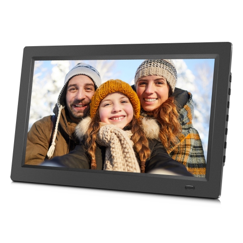 Sungale 14-in Digital Photo Frame - 1366x768 LCD-USB/SD/ 4GB Storage - w/ Sleek Design- Multimedia - Photo/Video/Music- Black