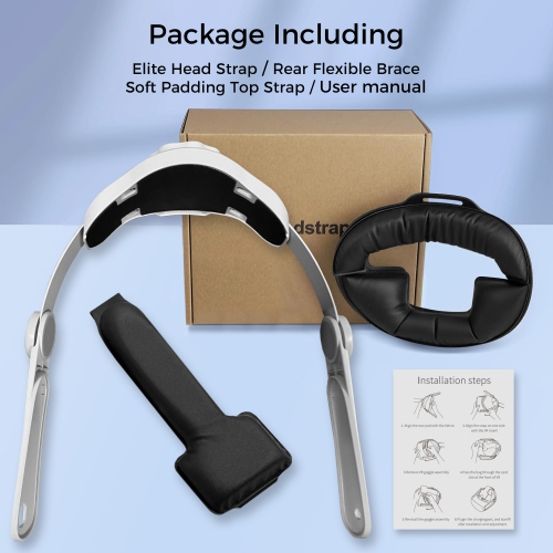 Alpha Digital Head Strap for META Quest 3 - Adjustable with Enhanced Comfort, Balanced Face Pressure-Free, Lightweight -White