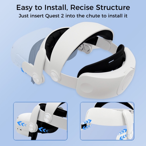 Alpha Digital Head Strap for META Quest 2 - Adjustable with Enhanced Comfort, Balanced Face Pressure-Free, Lightweight -White