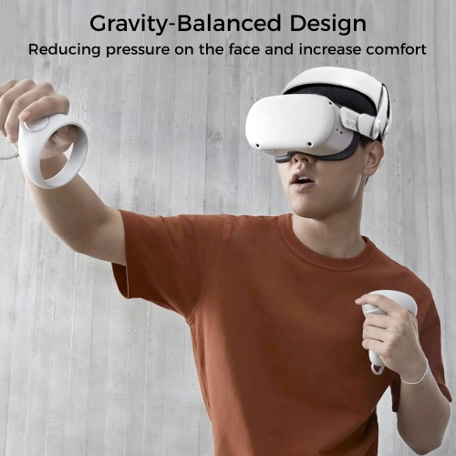 Alpha Digital Head Strap for META Quest 2 - Adjustable with Enhanced Comfort, Balanced Face Pressure-Free, Lightweight -White