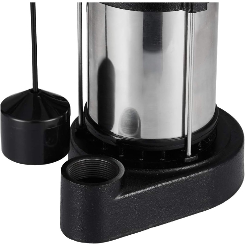 Pompe à puisard submersible Acquaer 1/2&nbsp;HP avec coque de moteur en acier inoxydable et base de pompe en fonte, modèle : SUS050 V