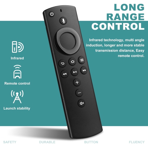 L5B83H 2nd Gen Voice Replacement Remote Control Fit for AMZ Smart TVs Stick 2nd Gen, Smart TVs Cube 2nd Gen, 1st Gen Smart TVs Cube, Smart TVs Stick