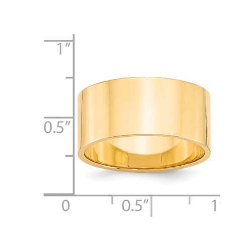 Alliance 10&nbsp;mm plate en or jaune 14K ct pour homme