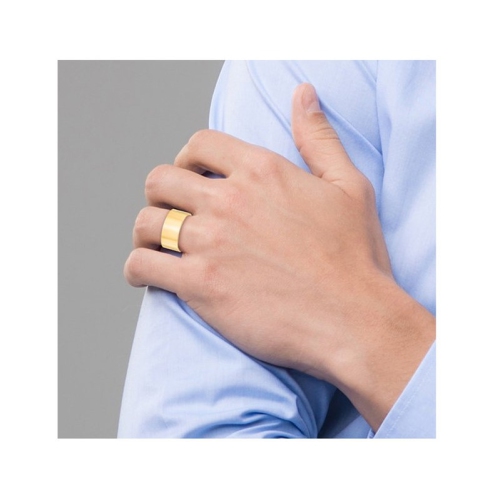 Alliance 10&nbsp;mm plate en or jaune 14K ct pour homme