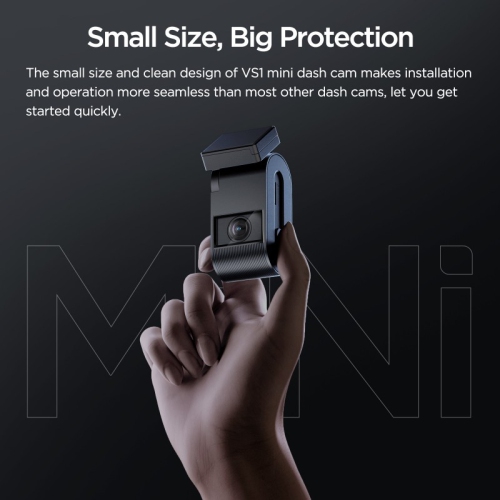 VIOFO VS1 Mini Dash Cam, 1440P Hidden Design Dashcam, Free 32GB SD Card, 5GHz Wi-Fi Voice Control Front Car Dash Camera with GPS, HDR, Night Vision