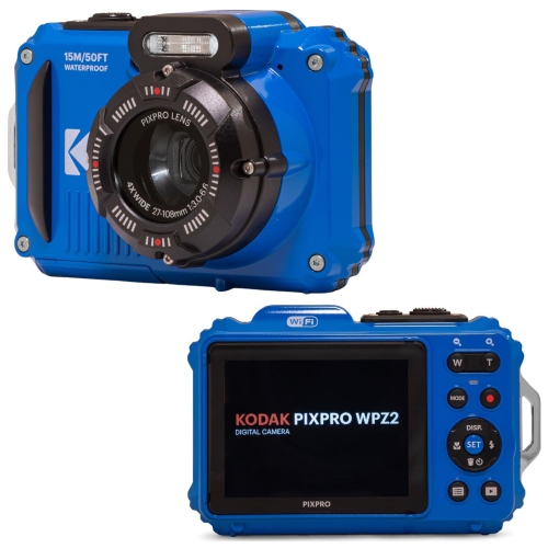KODAK PIXPRO WPZ2 Rugged Waterproof Shockproof Dustproof WiFi Digital Camera 16MP 4X Optical Zoom 1080P Full HD Video Vlogging Camera 2.7" LCD Plus a
