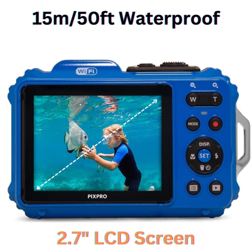 KODAK PIXPRO WPZ2 Rugged Waterproof Shockproof Dustproof WiFi Digital Camera 16MP 4X Optical Zoom 1080P Full HD Video Vlogging Camera 2.7" LCD Plus a