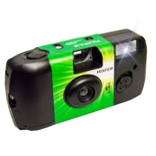 Appareil photo jetable 35&nbsp;mm QuickSnap Flash 400 de Fujifilm et bracelet en silicone écologique et chiffon de nettoyage en microfibre en prime