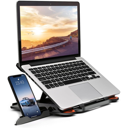 NONE Adjustable Laptop Stand Multi-Angle Stand Phone Stand Portable Foldable Laptop Riser Notebook Holder Stand Compatible for 10 to 17” Laptops