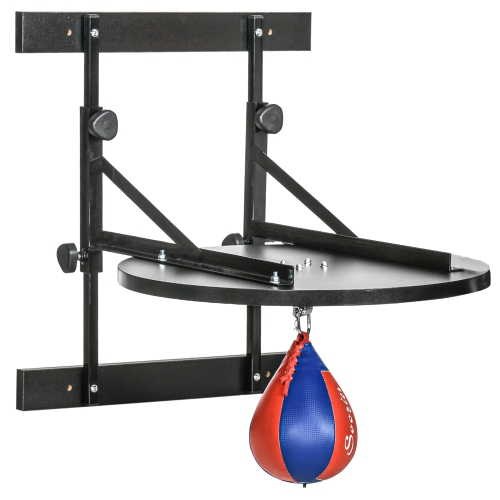 Soozier Adjustable Speed Bag Platform, Wall Mounted Speed Bags for Boxing with 360° Swivel and 10" Speedbag, Training Equipment for Fitness, Exercise