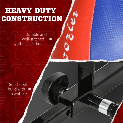 Plateforme de ballon de vitesse réglable de Soozier, sacs de vitesse muraux pour boxe avec pivot à 360° et Speedbag de 10 po, équipement