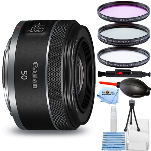 CANON  Rf 50MM F/1.8 Stm Lens 4515C002 - Essential Filter Kit Bundle