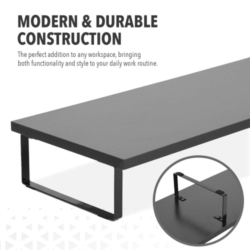 MotionGrey Monitor Stand Riser, 39.4 Inch Ergonomic Desk & tabletop Desktop Stand for Laptop, Desktop Shelf, Computer, MacBook, Notebook, PC - Black