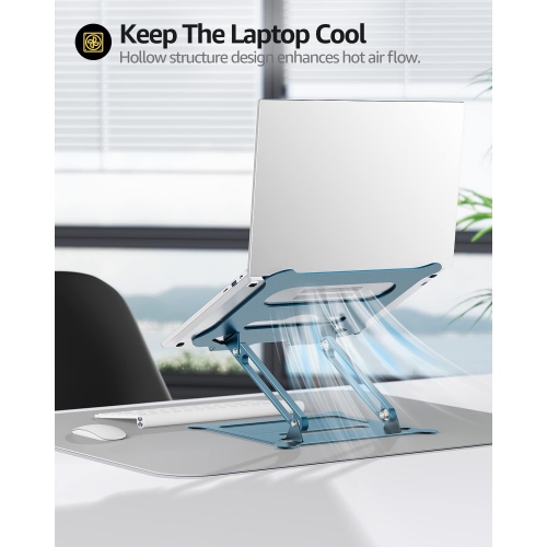 Laptop Notebook Stand Holder, Ergonomic Adjustable Ultrabook Stand Riser Portable Compatible with MacBook Air Pro, Dell, HP, Lenovo Light Weight