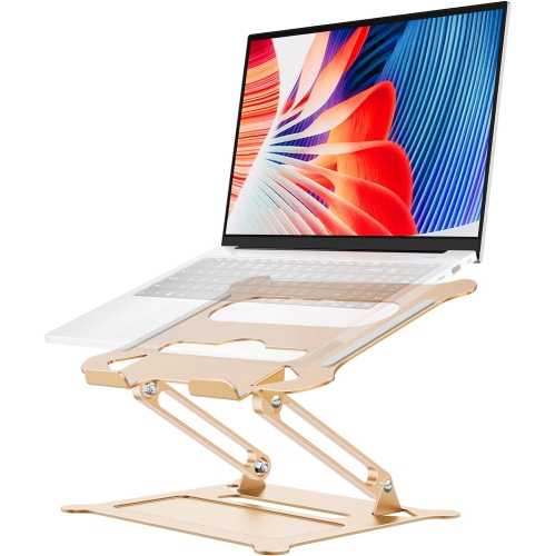 Laptop Notebook Stand Holder, Ergonomic Adjustable Ultrabook Stand Riser Portable Compatible with MacBook Air Pro, Dell, HP, Lenovo Light Weight Alum