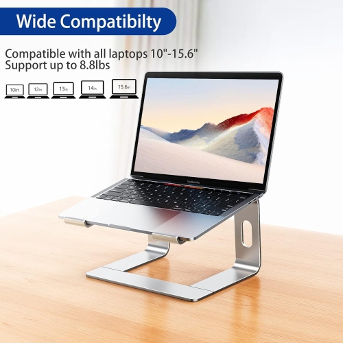 Aluminum Laptop Stand, Ergonomic Detachable Computer Stand, Riser Holder Notebook Stand Compatible with Air, Pro, Dell, HP, Lenovo 10-15.6" Laptops