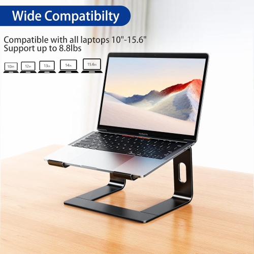 Aluminum Laptop Stand, Ergonomic Detachable Computer Stand, Riser Holder Notebook Stand Compatible with Air, Pro, Dell, HP, Lenovo 10-15.6" Laptops