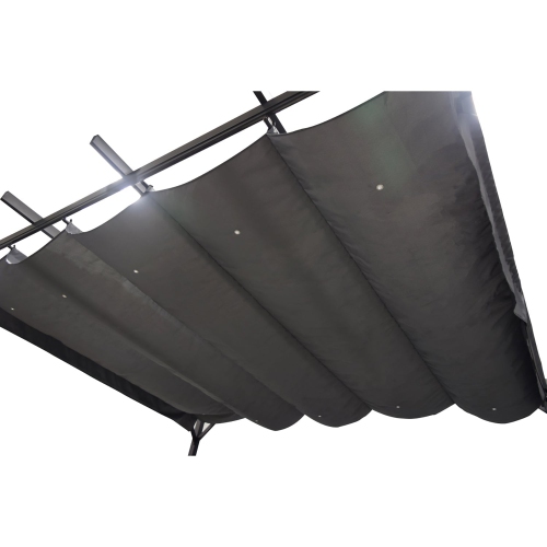 F. Corriveau International - Pergola San Luis 10'x10' avec toit rétractable, noir