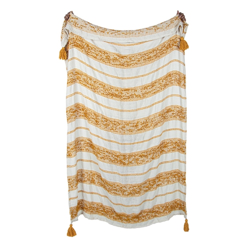 F. Corriveau International - Mineral Stripe Throw, Indoor/Outdoor, 50" x 60"