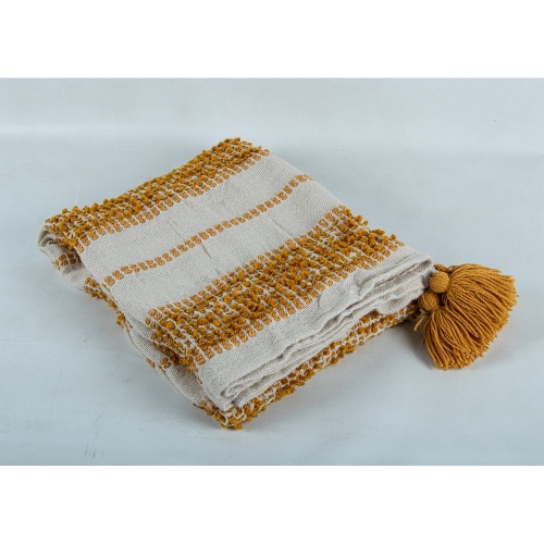 F. Corriveau International - Mineral Stripe Throw, Indoor/Outdoor, 50" x 60"