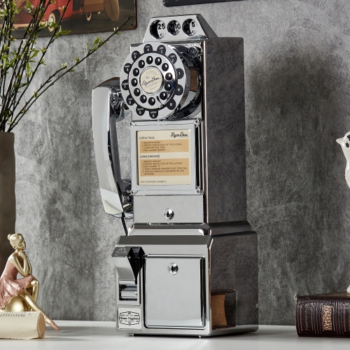 Ryan Bros. Retro 1950's Payphone with Coin Bank