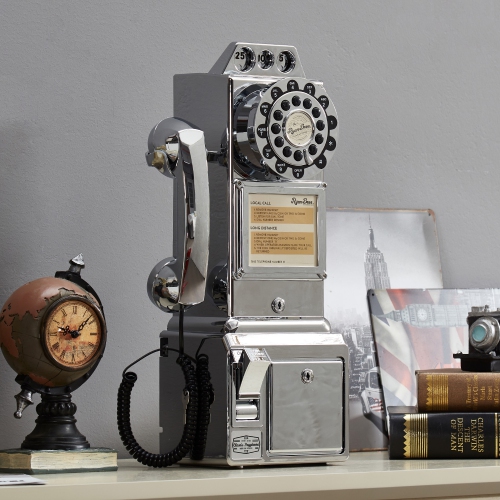 Ryan Bros. Retro 1950's Payphone with Coin Bank