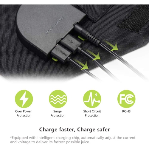 ALLPOWERS Solar Charger 100W Solar Panel Foldable Portable
