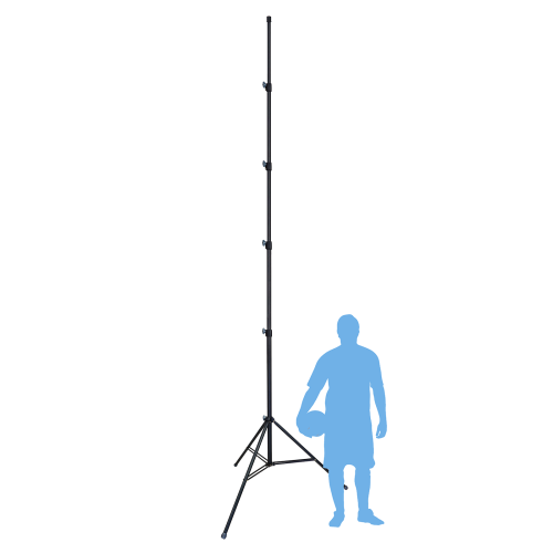 T4 Tripod Set, Alloy Structure, Up to 13 Feet, Professional Storage Bag, Non-Slip Feet Wind Resistant, for Soccer/Basketball Games, Built-in Cushion