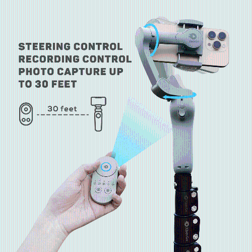 Télécommande : interface d'obturation et de contrôle vidéo légère, compatible avec le cardan de sport à intelligence artificielle XbotGo