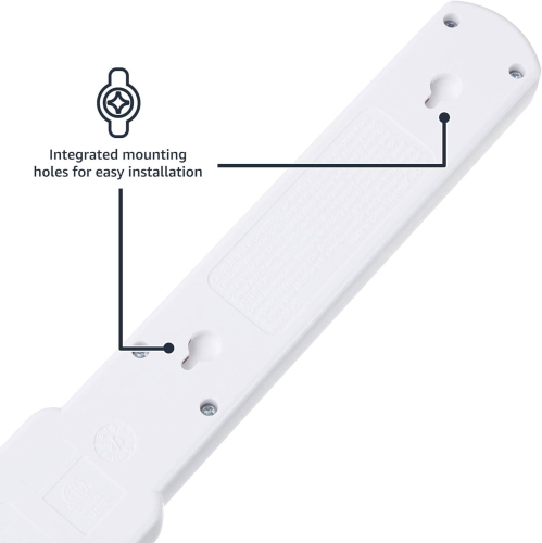 6-Outlet Surge Protector Power Strip 2-Pack, 2-Foot Long Cord, 200 Joule, White