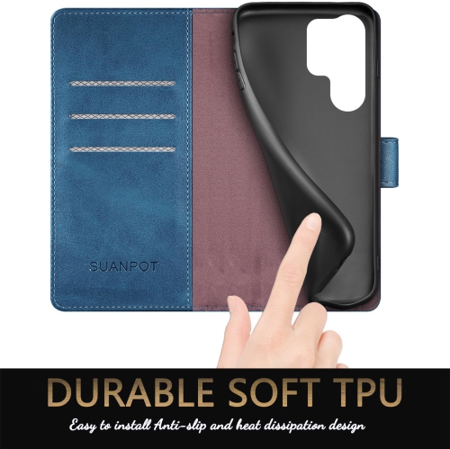 Samsung Galaxy S24 Ultra Wallet case with RFID Blocking Credit Card Holder,Flip Book PU Leather Protective Cover Women Men for Samsung S24Ultra Phone