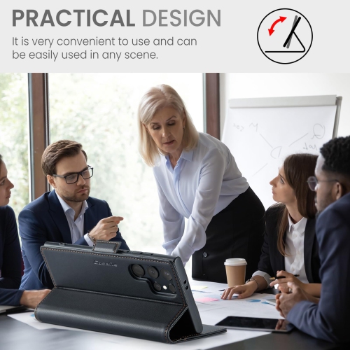 Wallet Case for Samsung Galaxy S24 Ultra, with RFID Blocking Credit Card Slot Kickstand Magnetic Closure Protective Cover for Samsung Galaxy S24