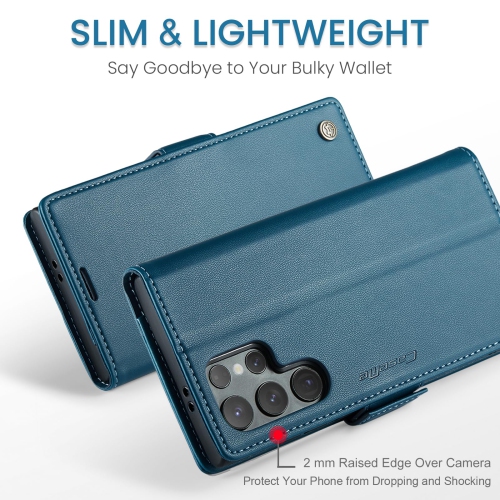 Wallet Case for Samsung Galaxy S24 Ultra, with RFID Blocking Credit Card Slot Kickstand Magnetic Closure Protective Cover for Samsung Galaxy S24